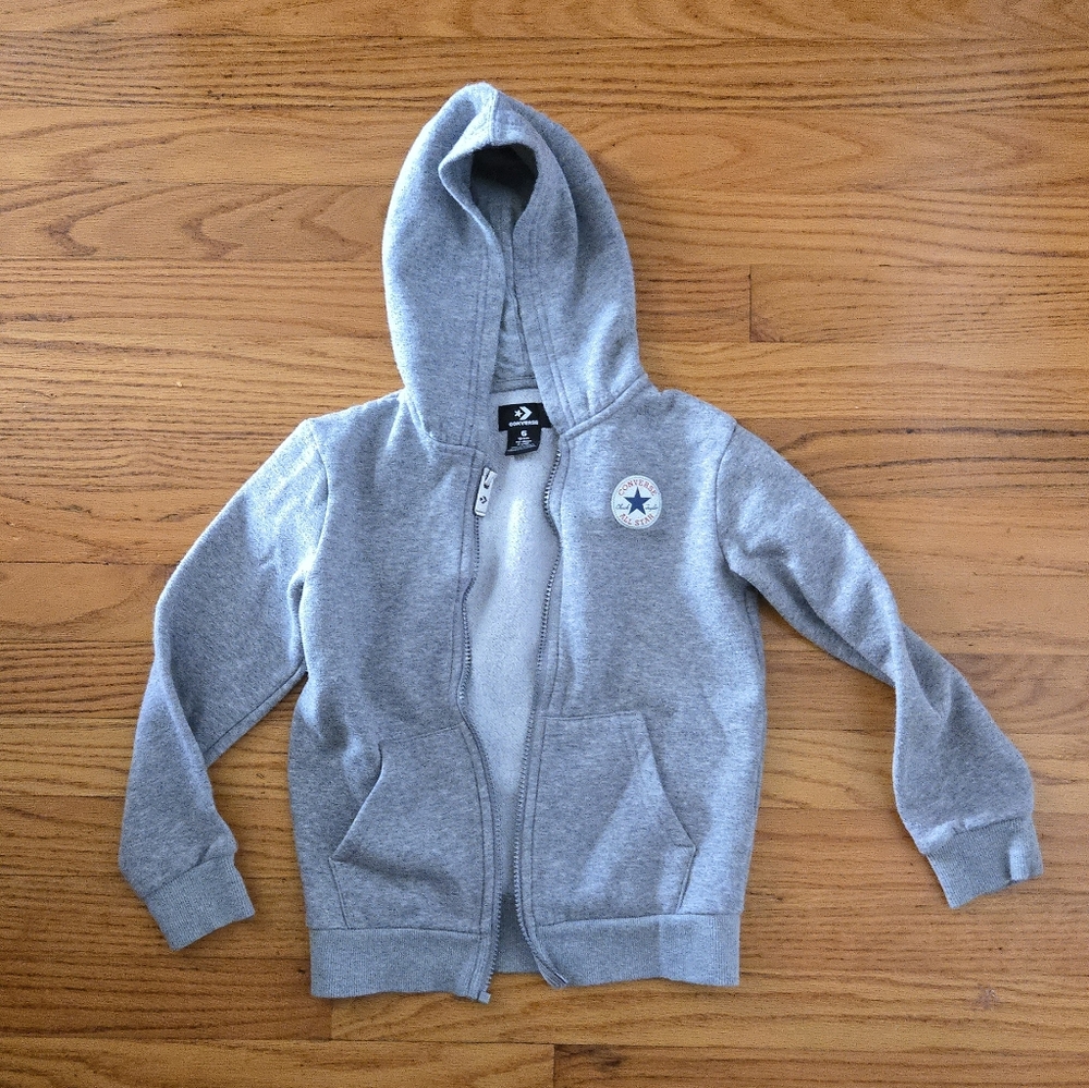 Converse Kids Gray Zip-Up Hoodie